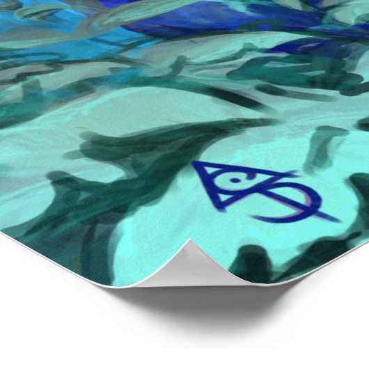 Make a wish with Magicfox- fantasy art Poster (Ecke)