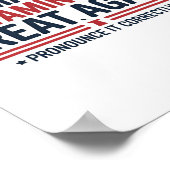 Make Acetaminophen Great Again Trump Meme Design Poster (Ecke)