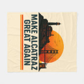 Make Alcatraz Great Again Lustig Fleecedecke (Vorderseite (Horizontal))