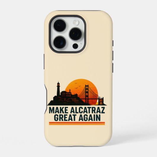 Make Alcatraz Great Again Lustig iPhone Hülle (Rückseite)