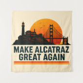 Make Alcatraz Great Again Lustig Wandteppich (Vorderseite)
