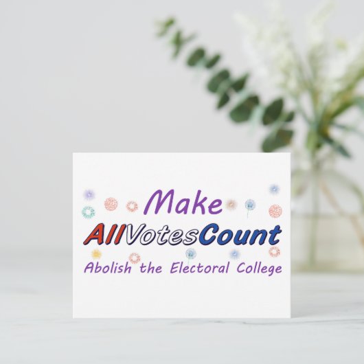 Make All Votes Count Postkarten (Stehend Vorderseite)