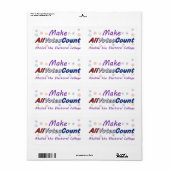 Make All Votes Count, Versandetiketten (Vorne)