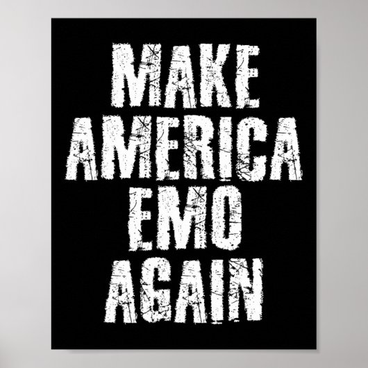 Make America Emo Again Funny Goth Us Gift Idea  Poster (Vorne)