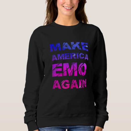 Make America Emo Again  Pastel Goth Sweatshirt (Vorderseite)
