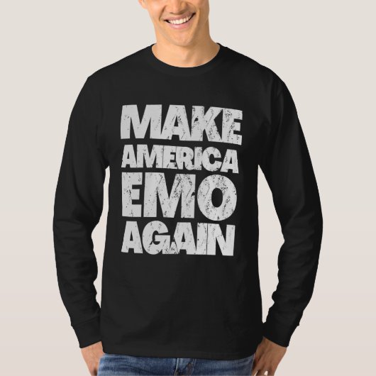 MAKE AMERICA EMO WIEDER Goth Emo US T-Shirt (Vorderseite)