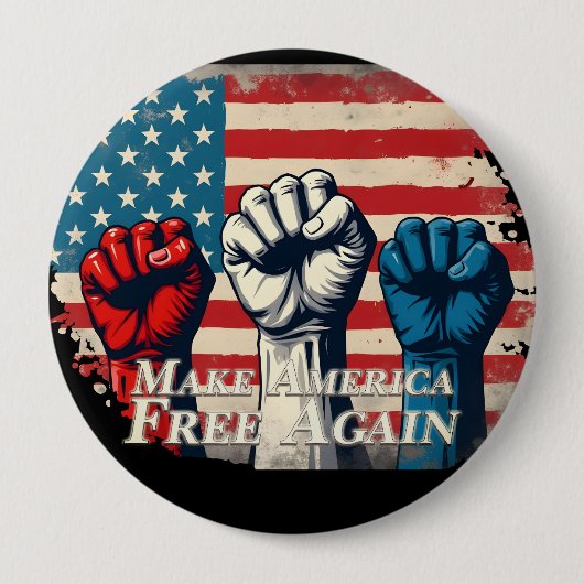 Make America Free Again Kunstwerk Button (Vorderseite)