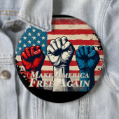 Make America Free Again Kunstwerk Button (Beispiel)