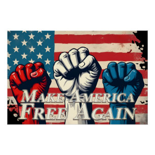 Make America Free Again Kunstwerk Poster