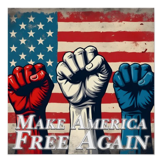 Make America Free Again Kunstwerk Poster (Vorderseite)