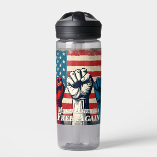 Make America Free Again Kunstwerk Trinkflasche