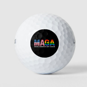 Make America Gay Again Gay Pride 2025 LGBTQ+ Golfball