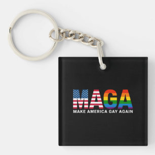 Make America Gay Again Gay Pride 2025 LGBTQ+  Schlüsselanhänger