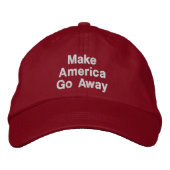 Make America Go Away Bestickte Baseballkappe (Vorderseite)
