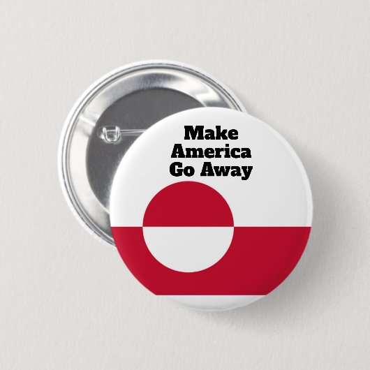 Make America Go Away - Greenland flag Button (Vorne & Hinten)