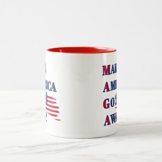 Make America Go Away - MAGA PUN lustigen Schlamm U Zweifarbige Tasse (Mittel)