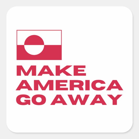 Make America Go Away Nu Det Nu Uk Quadratischer Aufkleber (Vorderseite)