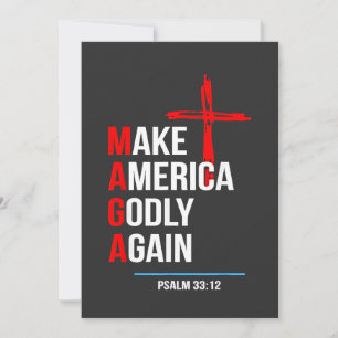 Make America Godly Again Trump Amtseinführung Maga Einladung