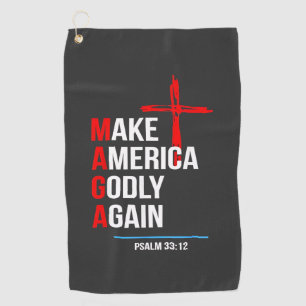 Make America Godly Again Trump Amtseinführung Maga Golfhandtuch