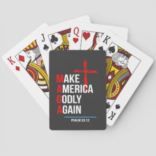 Make America Godly Again Trump Amtseinführung Maga Spielkarten