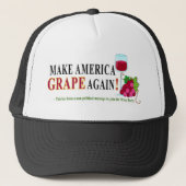 "Make America GRAPE Again - Join the Wine Party" Truckerkappe (Vorderseite)