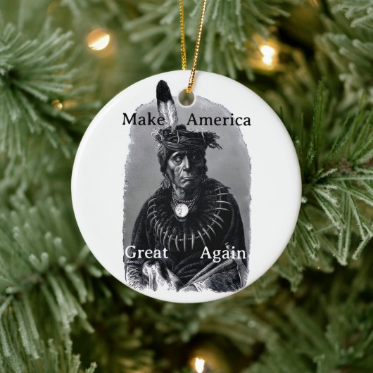 Make America Great Again Ceramic Ornament (Baum)