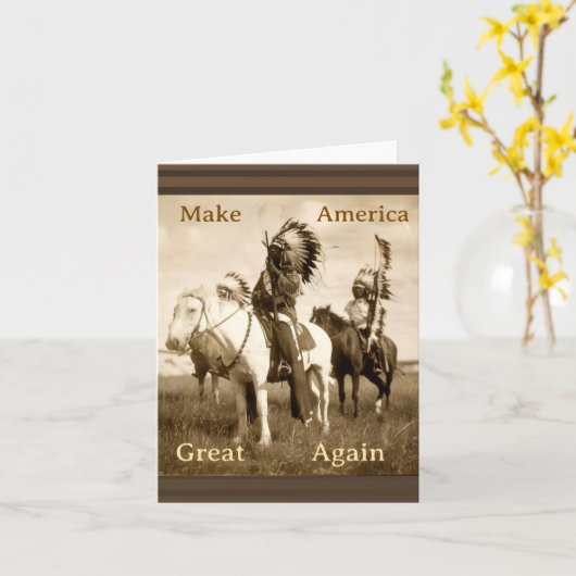 Make America Great Again Greeting Card Karte (Gelbe Blume)