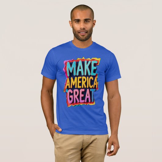 Make America Great Tee Shirt Bold Patriotic (Vorne ganz)