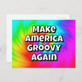 Make America Groovy Again - U may Change the words Postkarte (Vorne/Hinten)