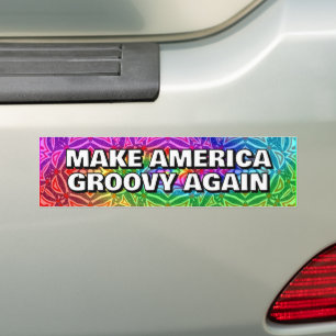 MAKE AMERICA GROOVY WIEDER, Sie können die Wörter  Autoaufkleber