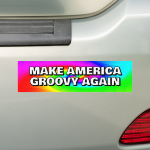 MAKE AMERICA GROOVY WIEDER, Sie können die Wörter  Autoaufkleber