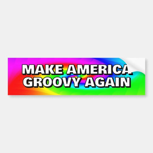 MAKE AMERICA GROOVY WIEDER, Sie können die Wörter Autoaufkleber (Vorne)