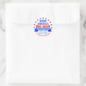 MAKE AMERICA HUG WIEDER | IMPFSTOFFE RUNDER AUFKLEBER (Tasche)