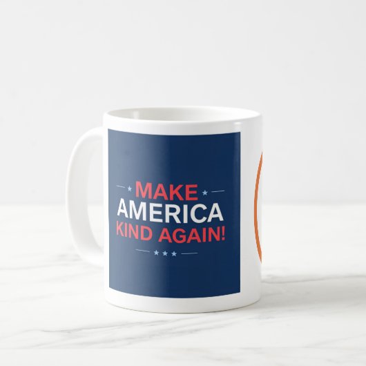 Make America Kind Again Kaffeetasse (Vorderseite Links)