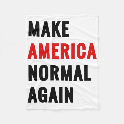 Make America Normal Again Fleecedecke (Vorderseite)