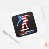 MAKE AMERICA SKATE WIEDER 50-50grind Edition Quadratischer Aufkleber (Umschlag)