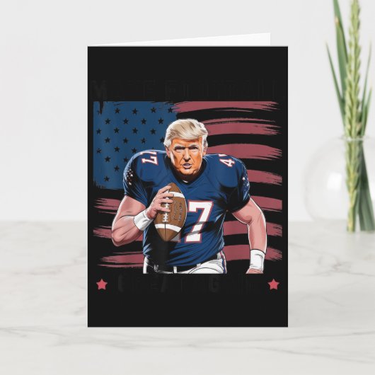 Make American Football Great Again Trump Usa Flag Karte (Vorderseite)
