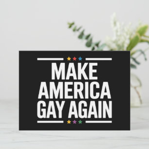 Make American Gay Again Lustiger Gay Pride Monat Einladung