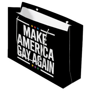 Make American Gay Again Lustiger Gay Pride Monat Große Geschenktüte