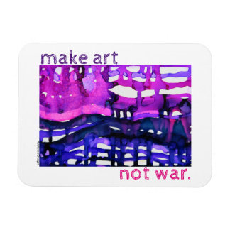 "Make Art Not War" - Alcohol Ink Art CAR Magnet