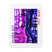 "Make Art Not War" - Alcohol Ink Art CAR Magnet (Vertikal)