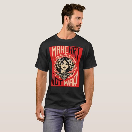 Make Art Not War Symbol Poster T-Shirt (Vorne ganz)