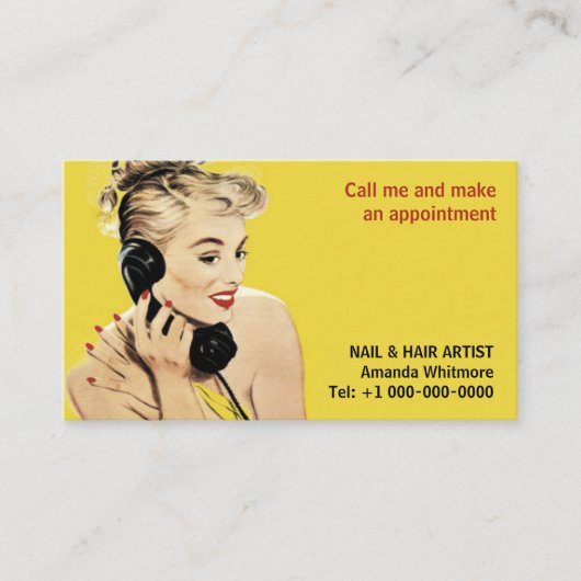 Make-Artist Haar Nail Visitenkarte (Vorderseite)