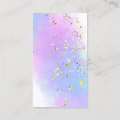 Make-Artist Social Media Foto qr Code lila Visitenkarte (Rückseite)