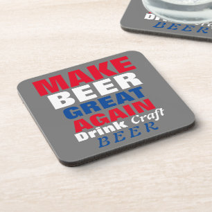 Make Beer Great Again -Red White Blue Getränkeuntersetzer