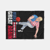 Make Bowling Great Again Lustig Trump Bowling Fleecedecke (Vorderseite (Horizontal))