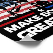 Make Bowling Great Again Lustig Trump Us Flag Bowl Poster (Ecke)