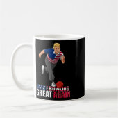 Make Bowling Great Again - Lustiges Trump Bowling  Kaffeetasse (Links)