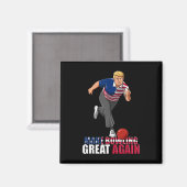 Make Bowling Great Again - Lustiges Trump Bowling Magnet (Vorderseite/Rückseite)