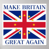 MAKE BRITAIN GREAT WIEDER - EU UK Union Jack Flag Poster (Vorne)